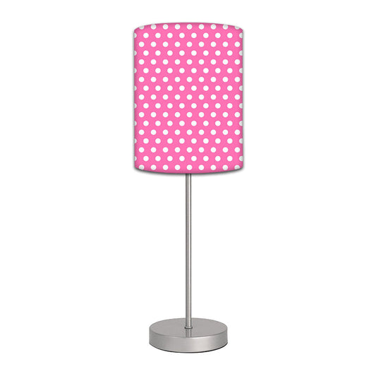 Stainless Steel Table Lamp For Living Room Bedroom -   Pink Polka Dots Nutcase