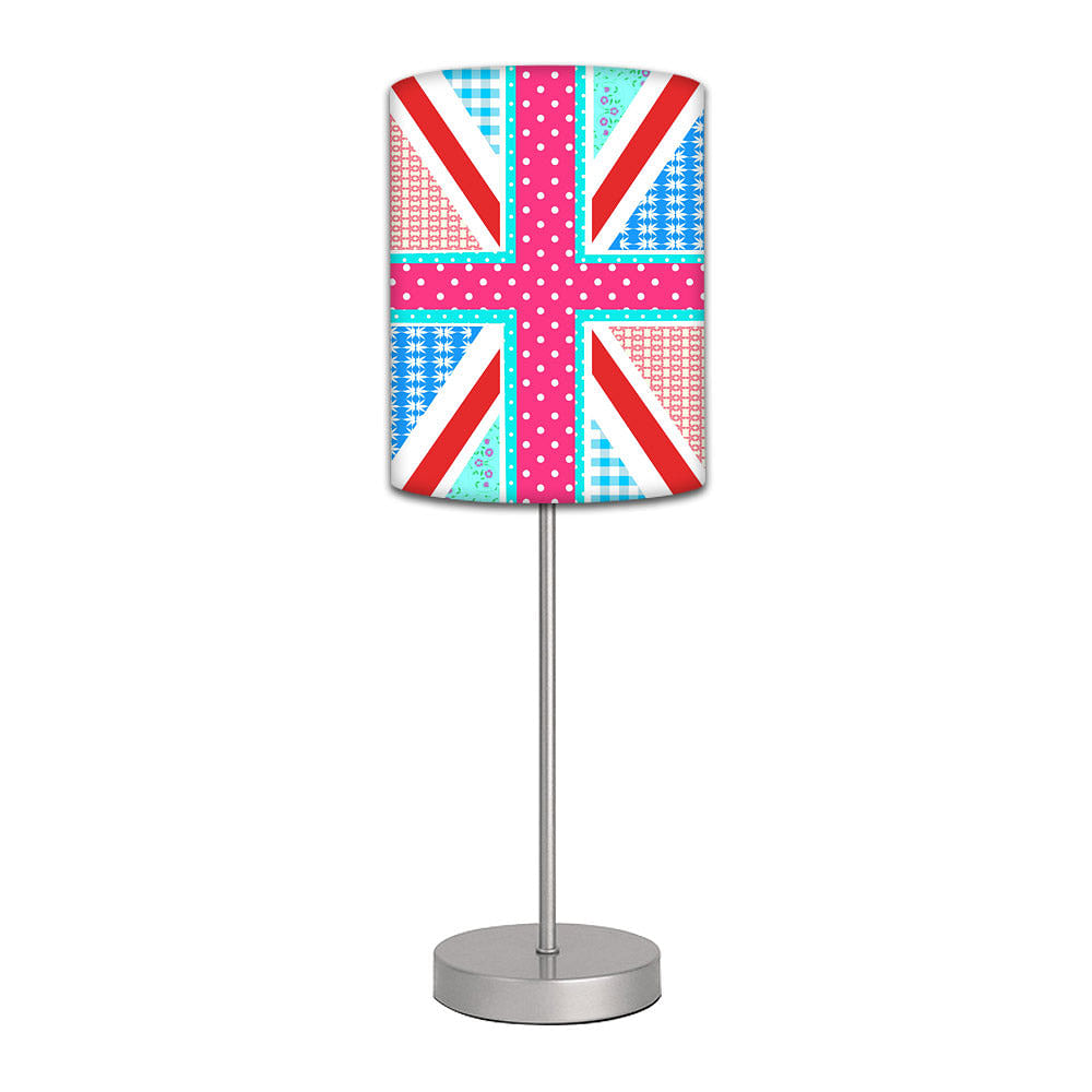 Stainless Steel Table Lamp For Living Room Bedroom -   Multi Colored Flag Nutcase