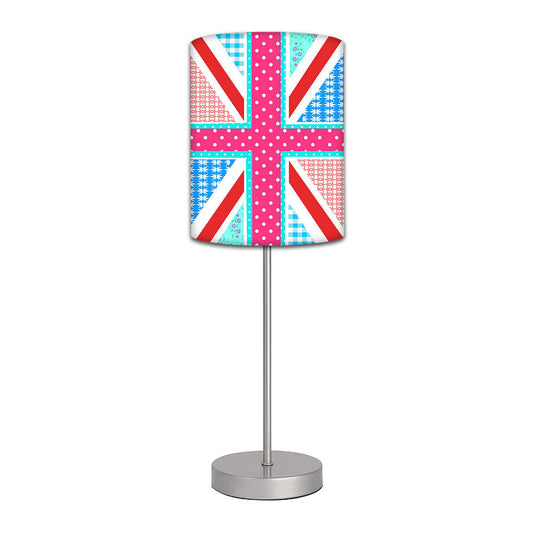 Stainless Steel Table Lamp For Living Room Bedroom -   Multi Colored Flag Nutcase