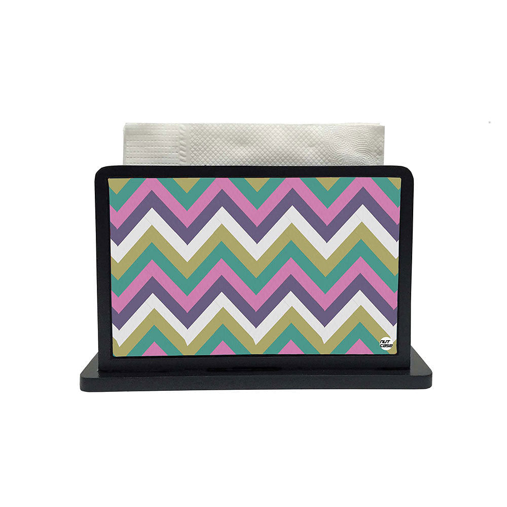 Tissue Holder Paper Napkin Stand -  Chevron Nutcase