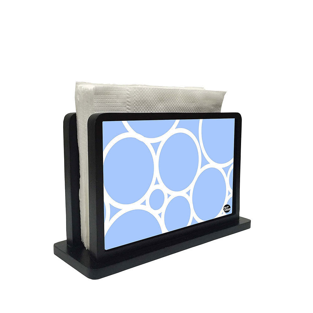 Tissue Holder Paper Napkin Stand - Blue Circle Nutcase