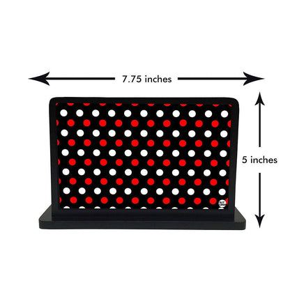 Tissue Holder Paper Napkin Stand - Red And White Dots Nutcase