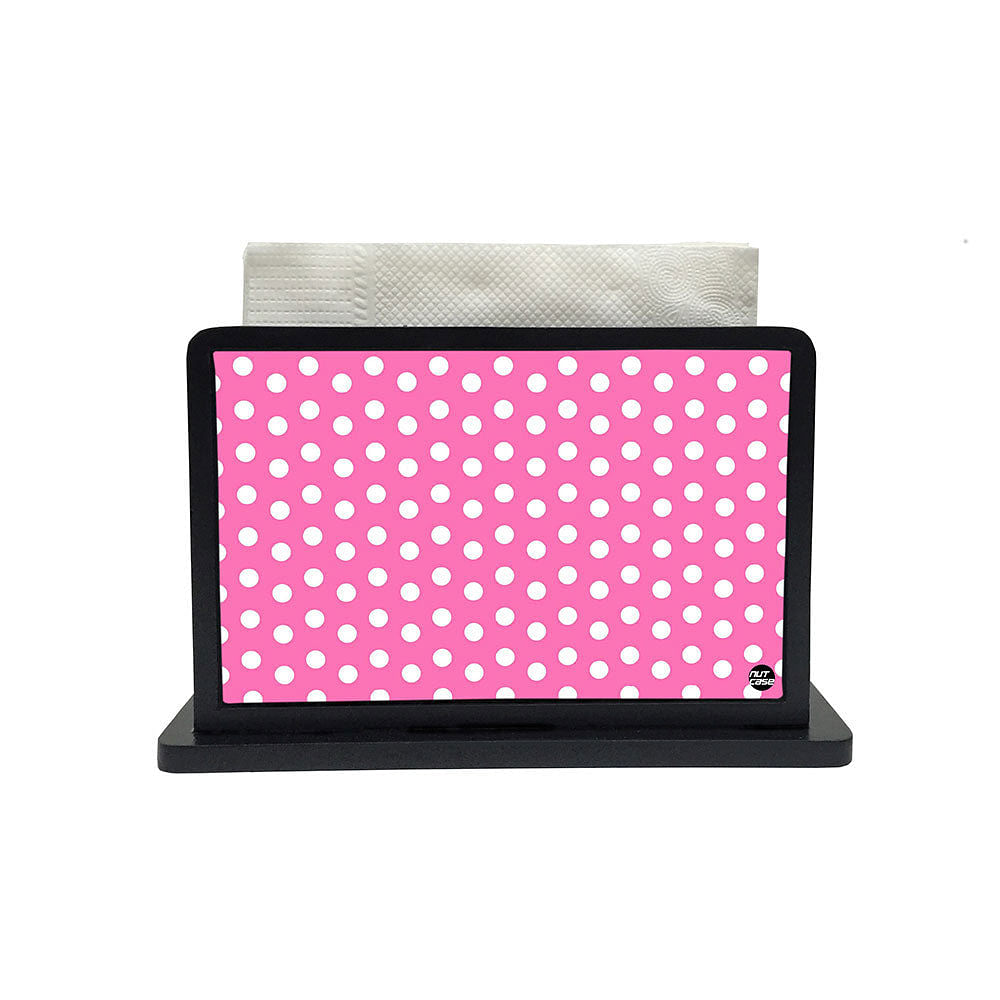 Tissue Holder Paper Napkin Stand - Pink Dots Nutcase