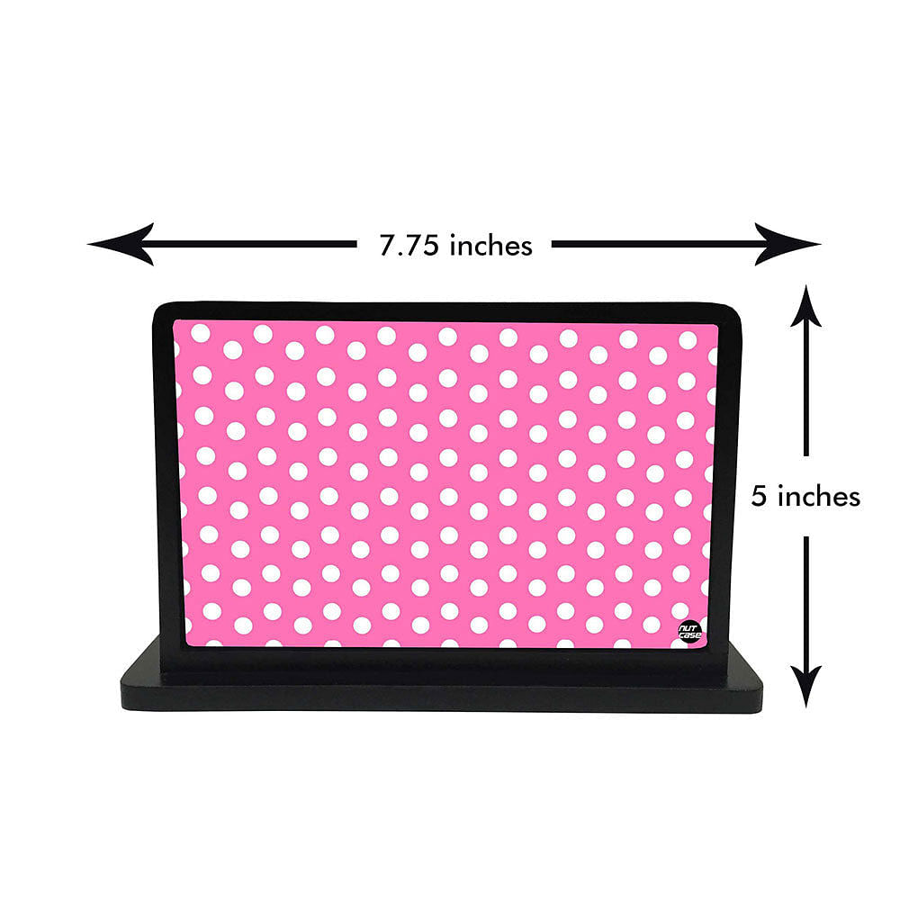 Tissue Holder Paper Napkin Stand - Pink Dots Nutcase