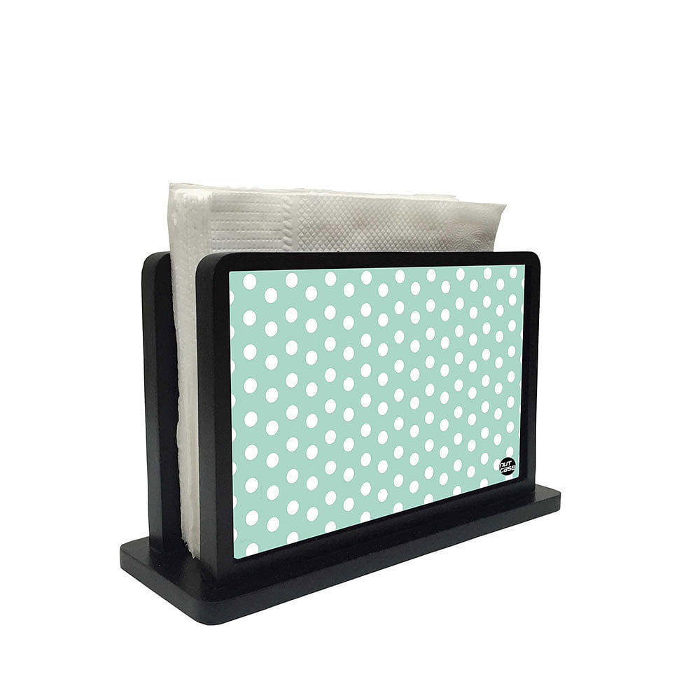 Tissue Holder Paper Napkin Stand - Blue Dots Everywhere Nutcase