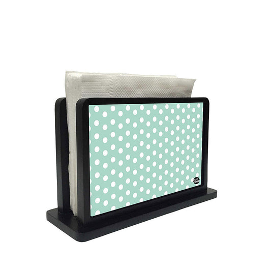 Tissue Holder Paper Napkin Stand - Blue Dots Everywhere Nutcase