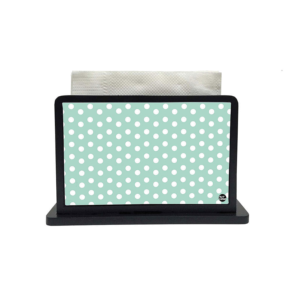 Tissue Holder Paper Napkin Stand - Blue Dots Everywhere Nutcase