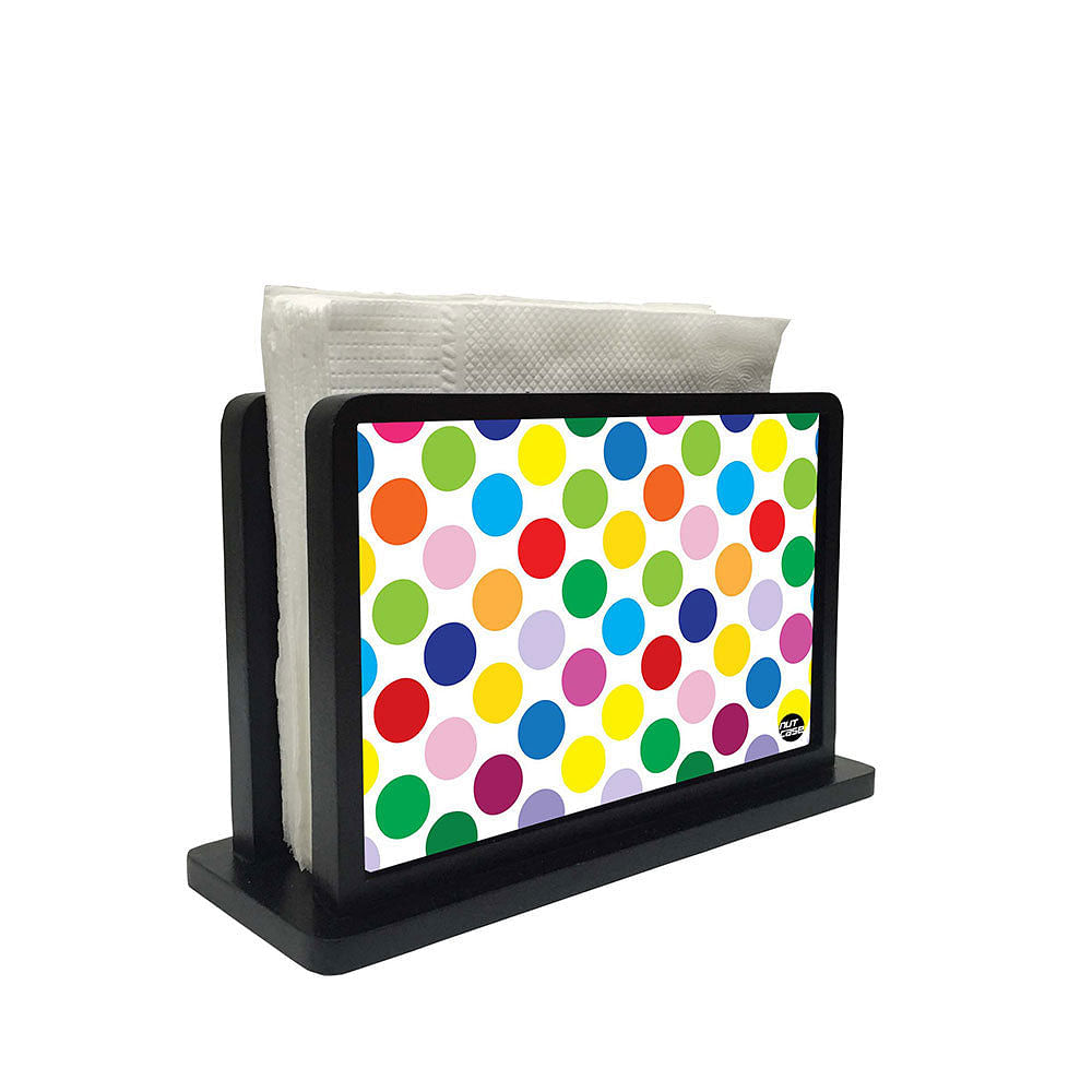 Tissue Holder Paper Napkin Stand - Colorful Dots Nutcase