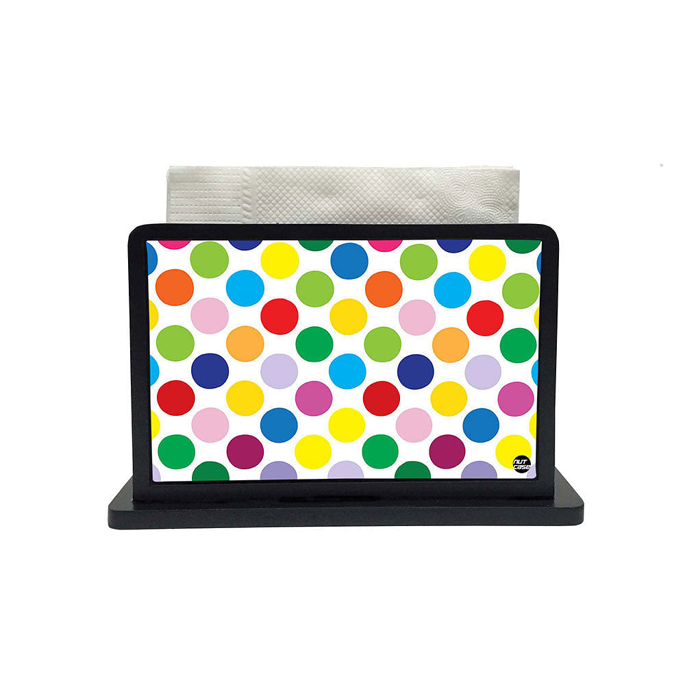 Tissue Holder Paper Napkin Stand - Colorful Dots Nutcase