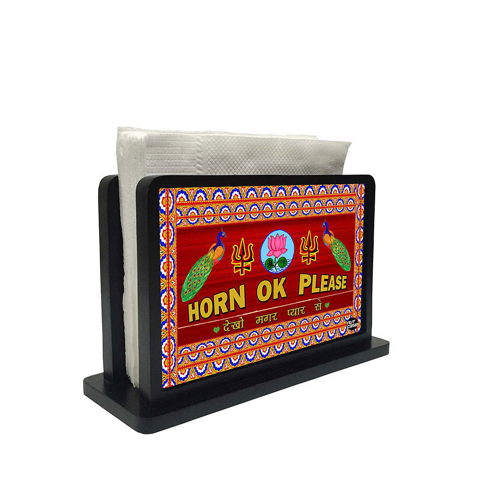 Tissue Holder Paper Napkin Stand - Horn Ok please Nutcase