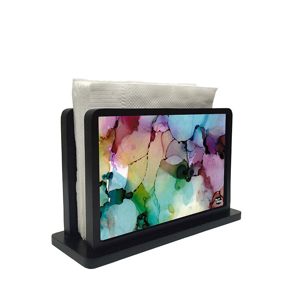 Tissue Holder Paper Napkin Stand - Alcohol Ink Pattern Nutcase