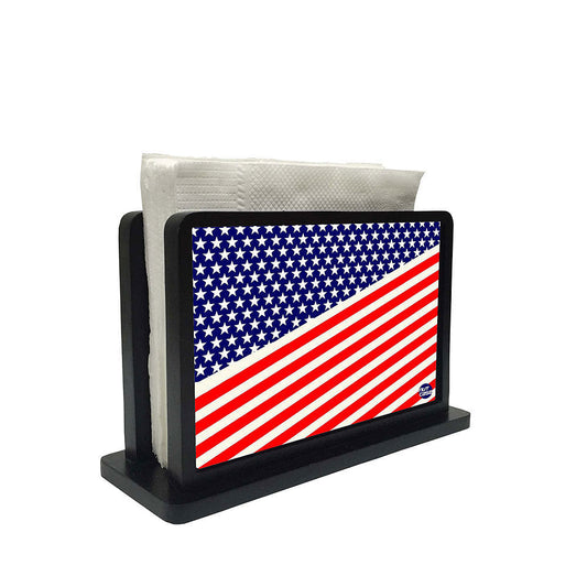 Tissue Holder Paper Napkin Stand - USA Flag Nutcase