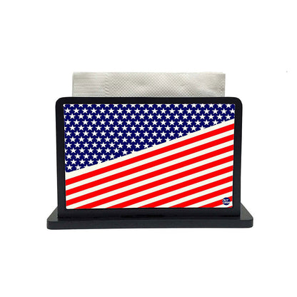 Tissue Holder Paper Napkin Stand - USA Flag Nutcase