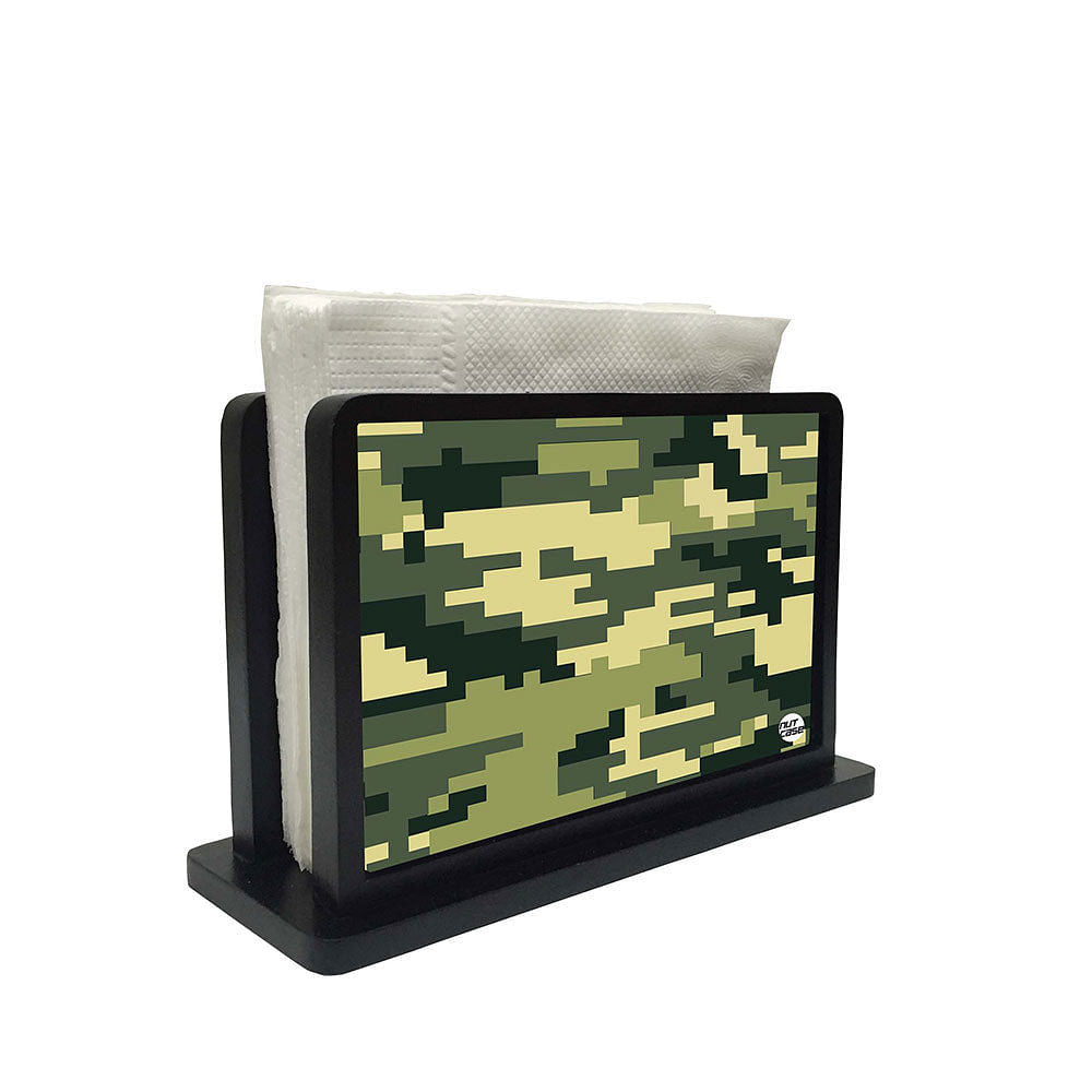 Tissue Holder Paper Napkin Stand - 8 Bit Camo Nutcase