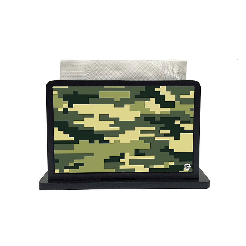 Tissue Holder Paper Napkin Stand - 8 Bit Camo Nutcase