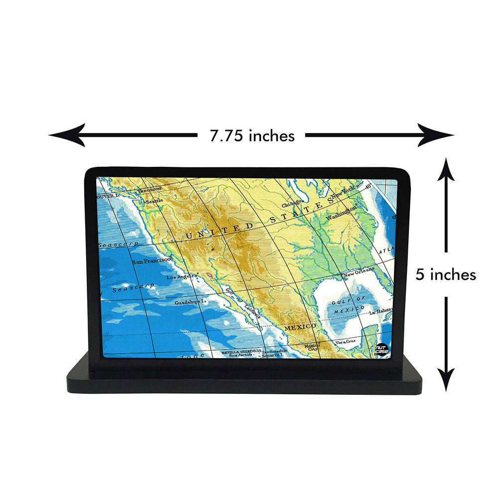 Tissue Holder Paper Napkin Stand - Atlas Map Nutcase