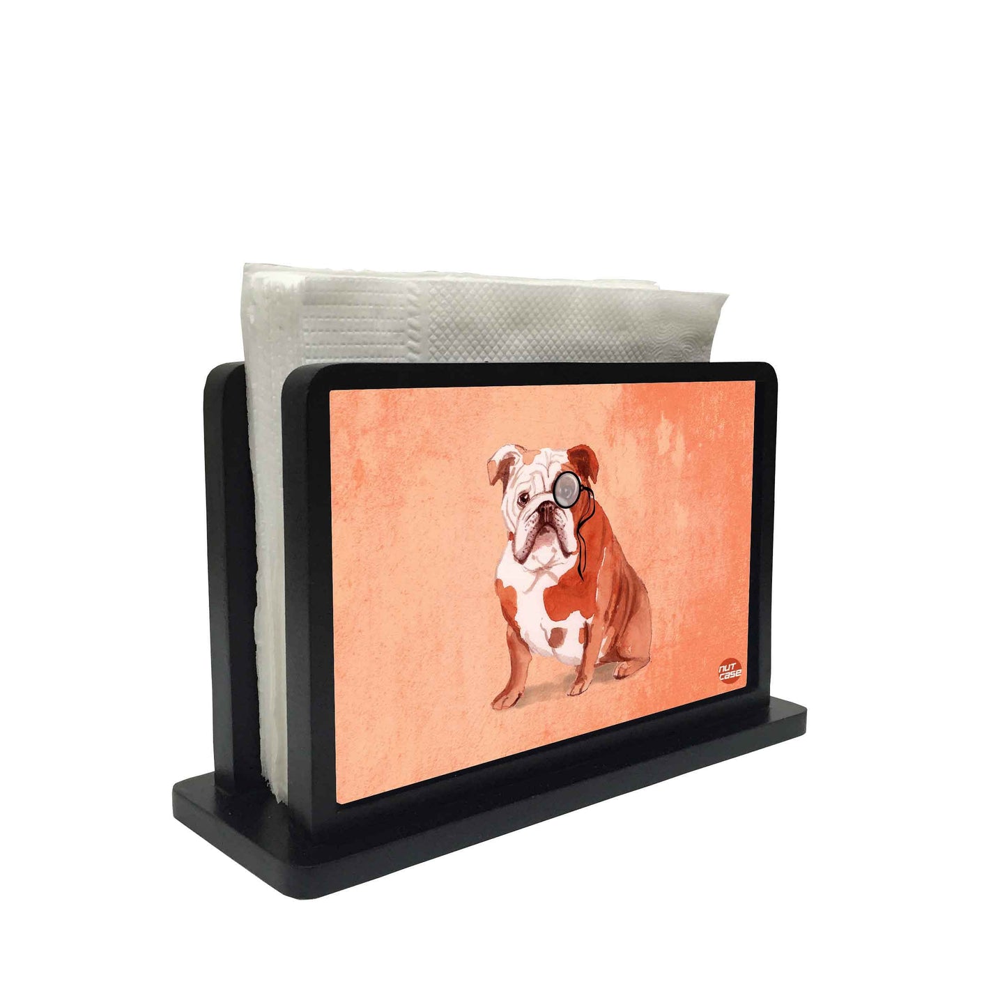 Tissue Holder Paper Napkin Stand - Hipster Pug Nutcase