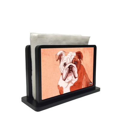 Tissue Holder Paper Napkin Stand - Pug Dog Nutcase