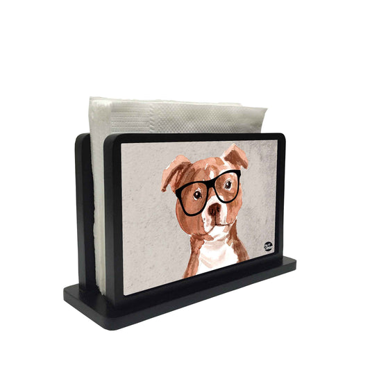 Tissue Holder Paper Napkin Stand - Smart Hip Dog Face Nutcase