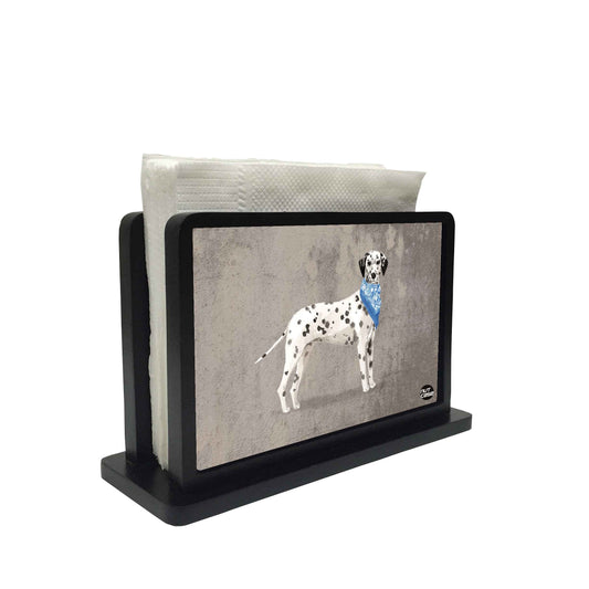 Tissue Holder Paper Napkin Stand - Dalmating Dog Nutcase