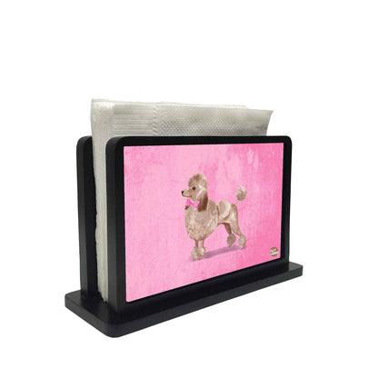 Tissue Holder Paper Napkin Stand - Cute Pink Dog Nutcase