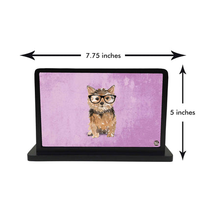 Tissue Holder Paper Napkin Stand - Smart Dog Purple Nutcase