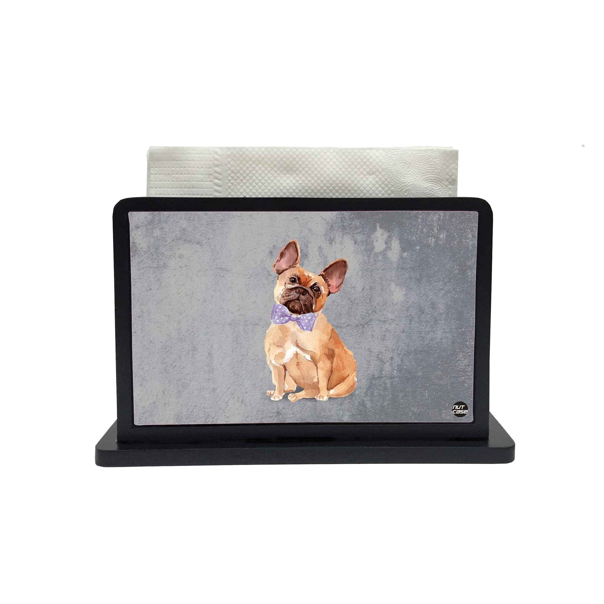 Tissue Holder Paper Napkin Stand - Sweet Dog Nutcase