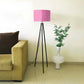 Tripod Floor Lamp Standing Light for Living Rooms -Pink Polka Nutcase