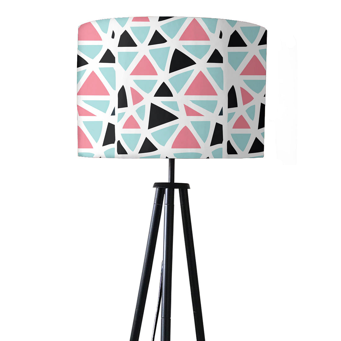 Tripod Floor Lamp Standing Light for Living Rooms - Triangles Colorful Nutcase