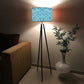 Tripod Floor Lamp Standing Light for Living Rooms -Blue Confetti Nutcase