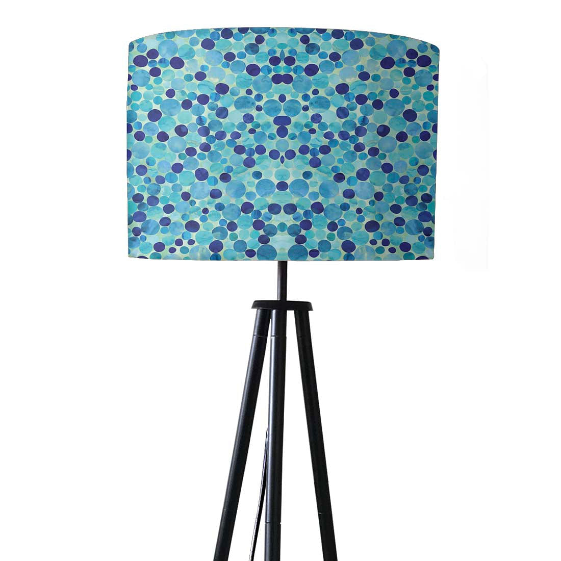 Tripod Floor Lamp Standing Light for Living Rooms -Blue Confetti Nutcase