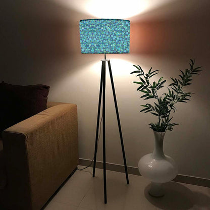 Tripod Standing Floor Lamp -Dark Blue Confetti Nutcase