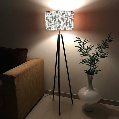 Tripod Floor Lamp Standing Light for Living Rooms -Semi Circles Nutcase