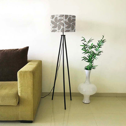 Tripod Floor Lamp Standing Light for Living Rooms -Semi Circles Nutcase