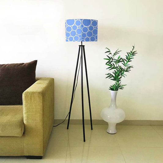 Circle Tripod Blue Floor Lamp Light for Bedroom Nutcase