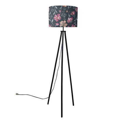 Tripod Standing Floor Lamp -Night Flowers Nutcase