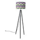 Tripod Floor Lamp Standing Light for Living Rooms -Purple Chevron Nutcase