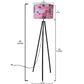 Tripod Floor Lamp Standing Light for Living Rooms -Pink Stone Effect Nutcase