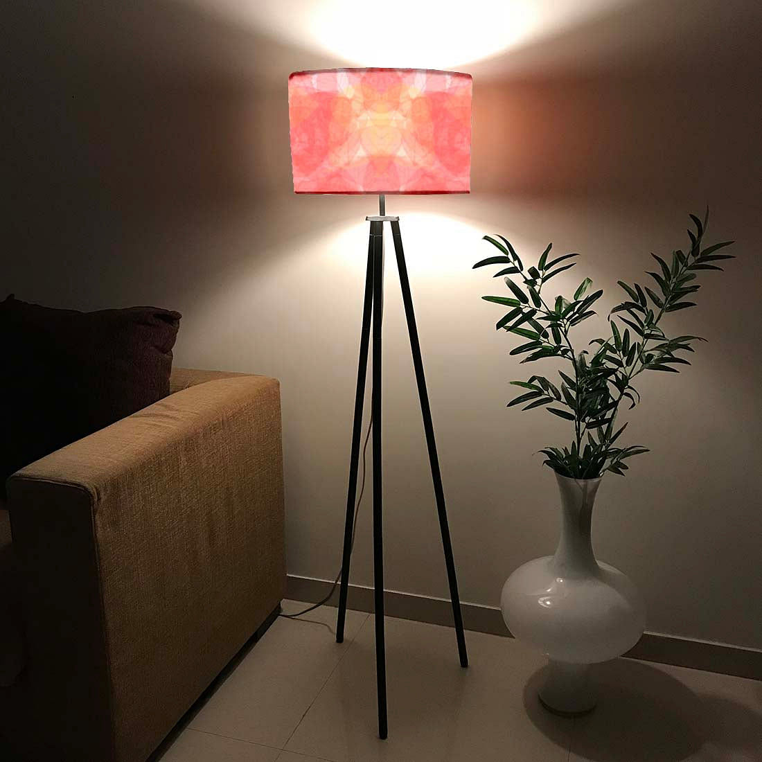 Tripod Floor Lamp Standing Light for Living Rooms -Red Sun Nutcase