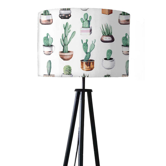 Tripod Floor Lamp Standing Light for Living Rooms -Pots Cactus Nutcase