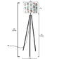 Tripod Floor Lamp Standing Light for Living Rooms -Pots Cactus Nutcase