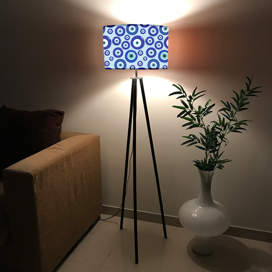 Designer Tripod Floor Lamp Standing Light for Living Rooms - Evil Eye Protector Nutcase