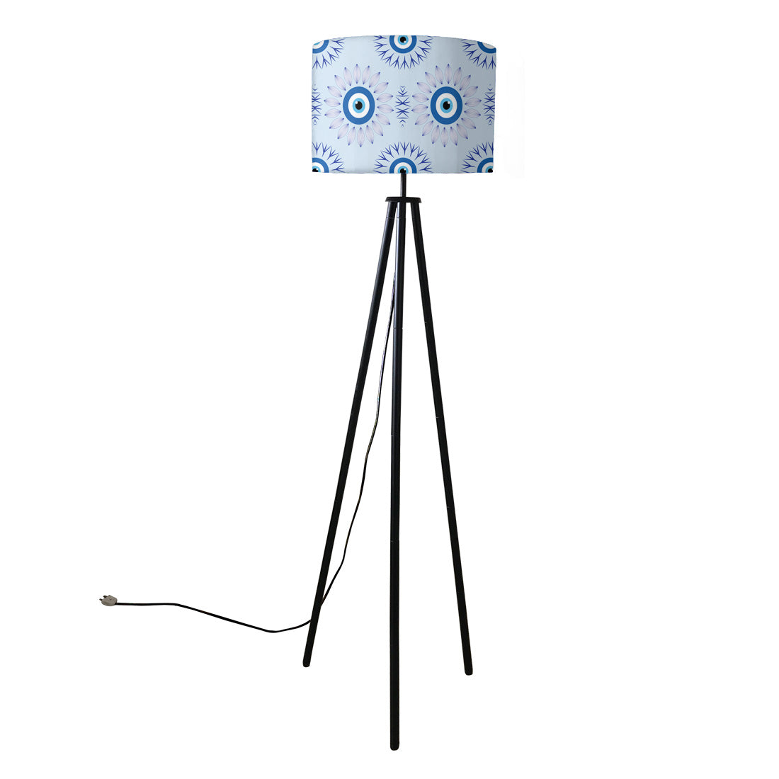 Designer Tripod Floor Lamp Standing Light for Living Rooms - Evil Eye Protector Nutcase
