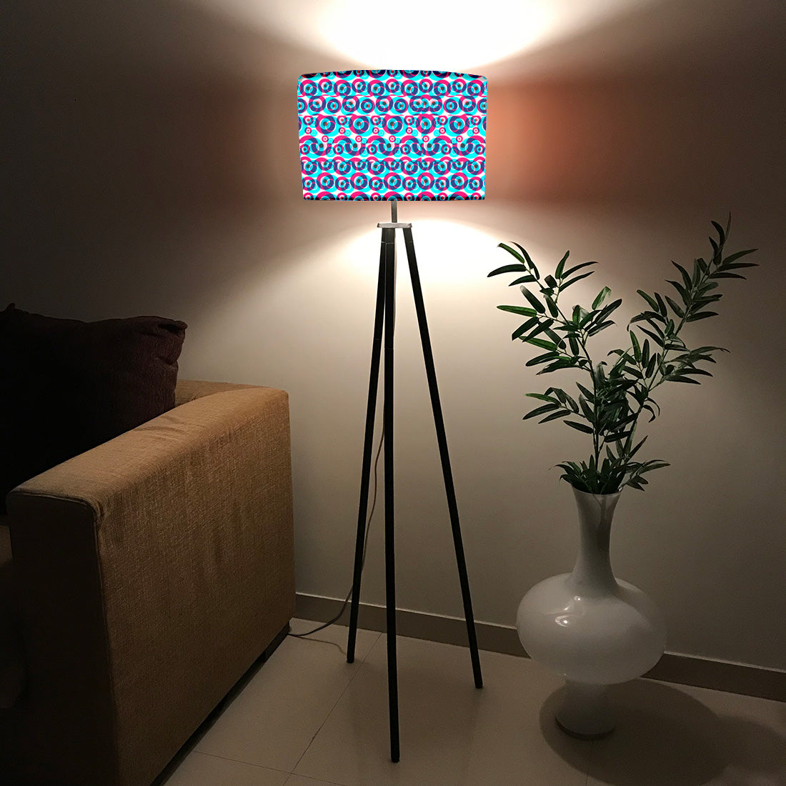 Modern Tripod Floor Lamp Standing Light for Bedroom Living Rooms Decor - Evil Eye Protector Nutcase