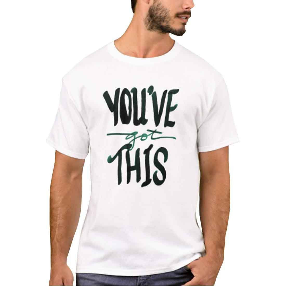 Nutcase Designer Round Neck Men's T-Shirt Wrinkle-Free Poly Cotton Tees - You Got This Nutcase