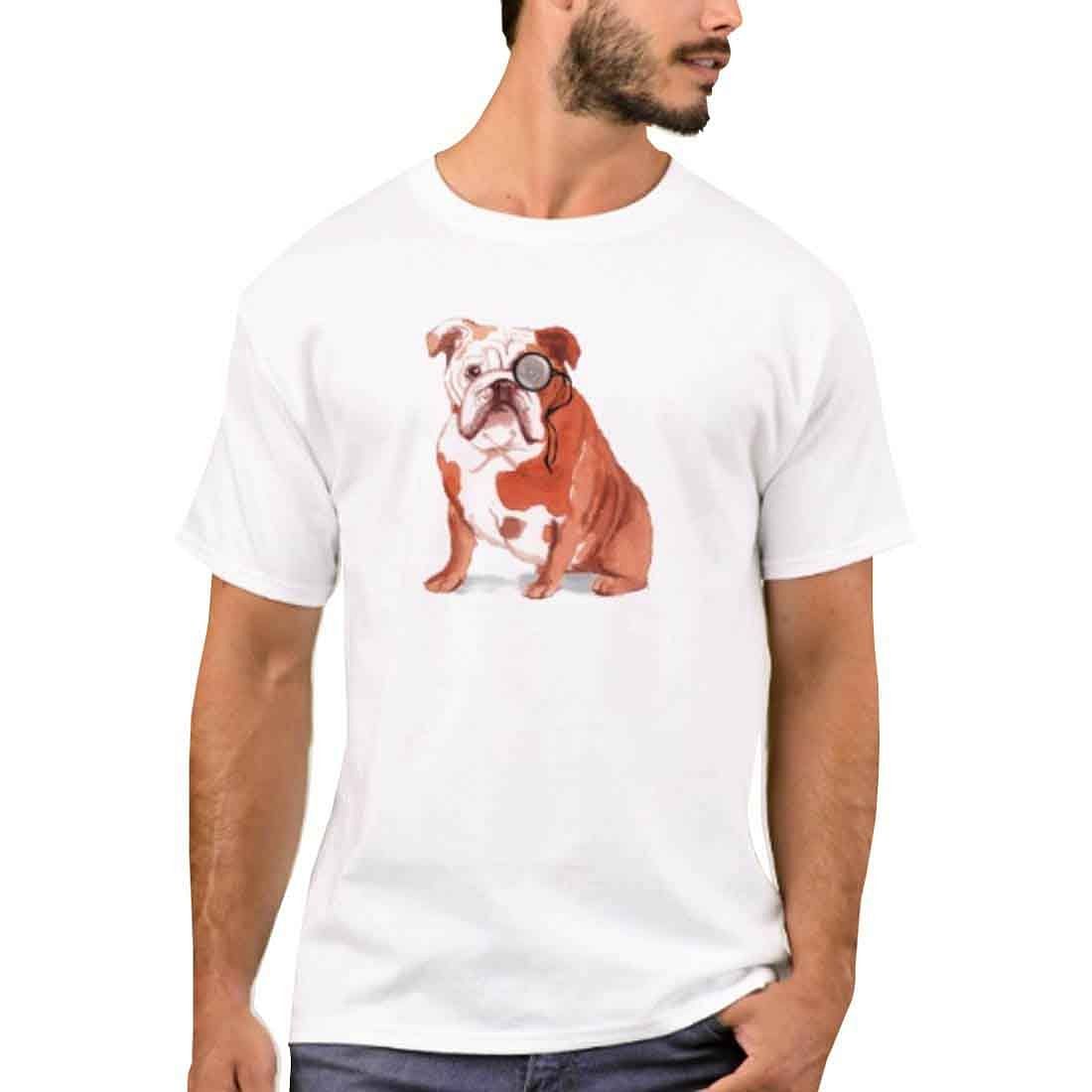 Nutcase Designer Round Neck Men's T-Shirt Wrinkle-Free Poly Cotton Tees - Brit Bulldog Nutcase