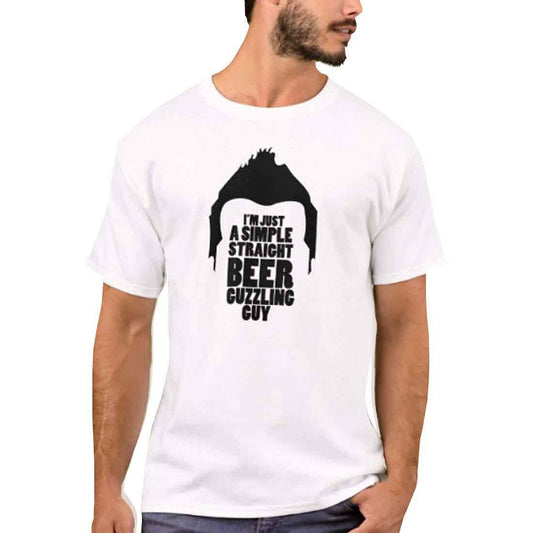 Nutcase Designer Round Neck Men's T-Shirt Wrinkle-Free Poly Cotton Tees - Simple Loving Guy Nutcase