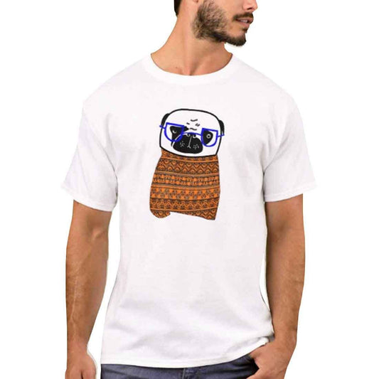 Nutcase Designer Round Neck Men's T-Shirt Wrinkle-Free Poly Cotton Tees - Smug Pug Nutcase