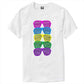 Nutcase Designer Round Neck Men's T-Shirt Wrinkle-Free Poly Cotton Tees - Colorful Specks Nutcase