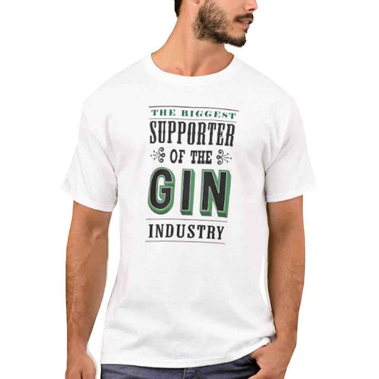 Nutcase Designer Round Neck Men's T-Shirt Wrinkle-Free Poly Cotton Tees - Supporter of The Gin Nutcase
